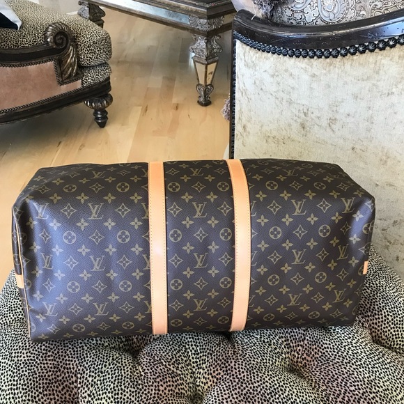 Exquisite Louis Vuitton Keepall Bandoliere 55 Travel Bag Suitcase Carry On - Picture 5 of 17